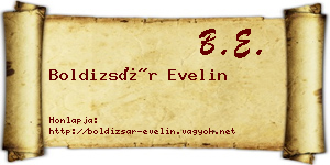 Boldizsár Evelin névjegykártya